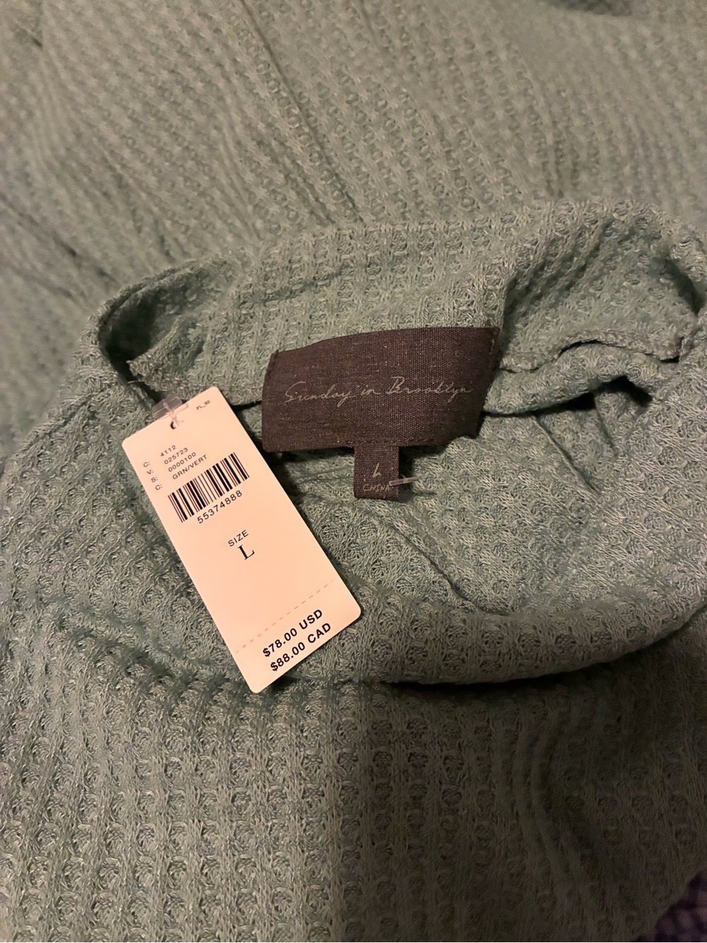 Anthropologie Sage Green Crewneck Lightweight Sweater *BOGO EQUAL OR LESS! - Picture 4 of 4